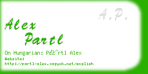 alex partl business card